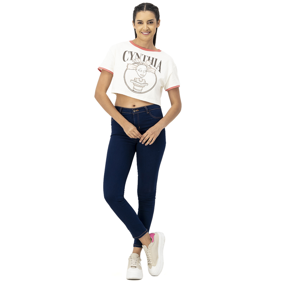 Crop Top Nicks 90S Mujer Estampado Frontal Con Leyenda DelSol