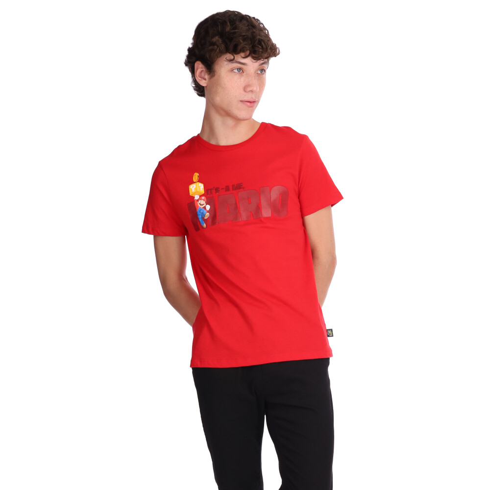 Playera Mario Bros Hombre Juvenil Con Leyenda En Pecho DelSol