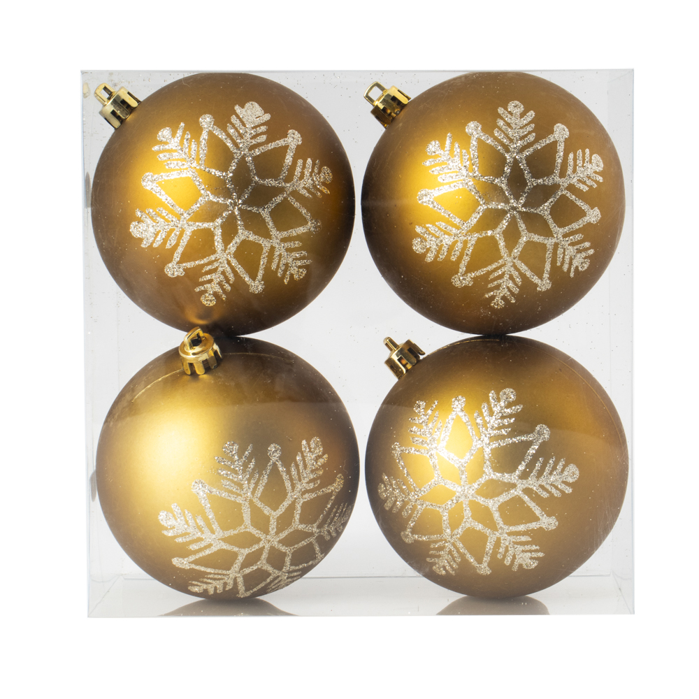 Esferas Christmas Accents Cm Oro Con Blanco Piezas Delsol