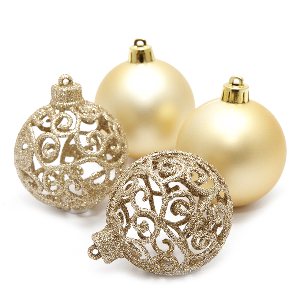 Esferas Ornamentales Christmas Accents Cm Oro Piezas Delsol