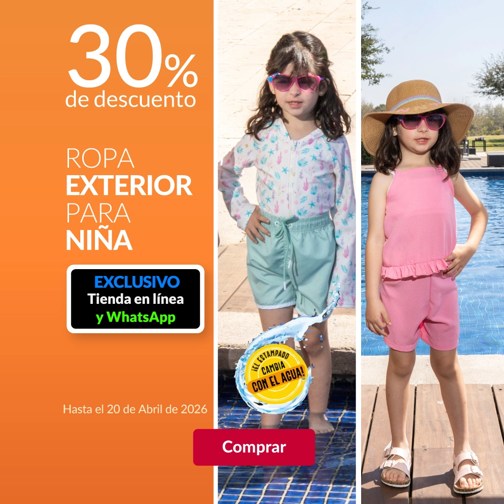 30% de descuento en ropa exterior para niña