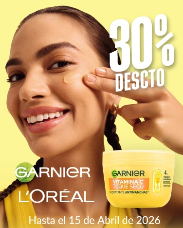 30% de descuento en tratamientos faciales L'Oréal y Garnier