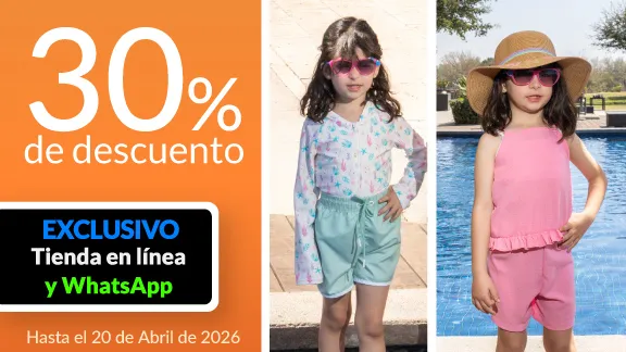30% de descuento en Ropa Exterior para Niña.