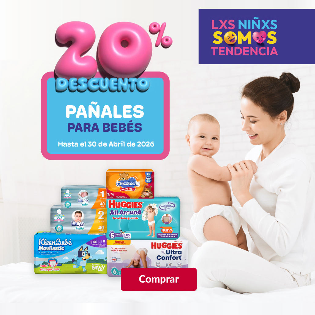 20% de descuento en pañales.