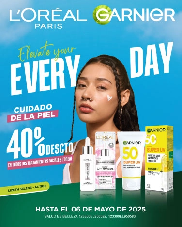 40% de descuento en tratamientos faciales L'Oréal y Garnier