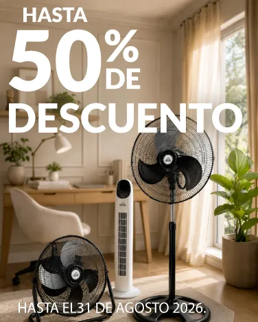 50% de descuento En todos los enfriadores y ventiladores marca Best Home.
