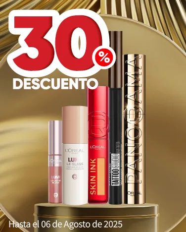 30% de descuento en cosméticos L'Oréal