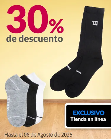 30% de descuento en calcetería para hombre y niño