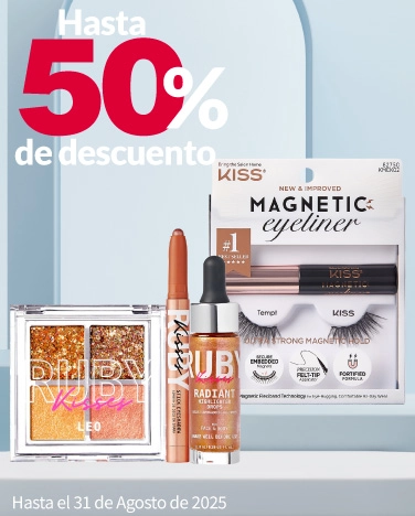 Hasta 50% de descuento en Kiss y Ruby Kisses