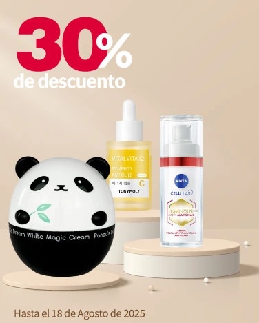 30% de descuento en todos los productos de Skincare