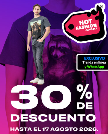 30% de descuento en toda la ropa para hombre.