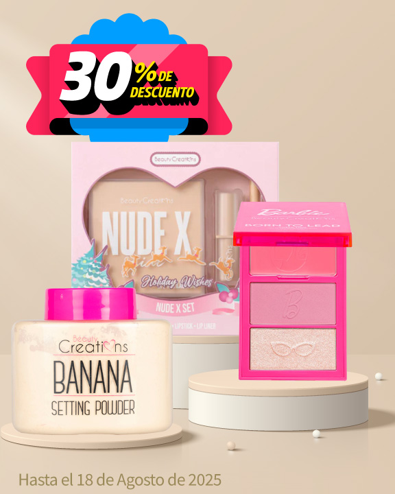 30% de descuento en cosméticos Beauty Creations