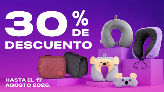 30% de descuento en accesorios de viaje marca Gepack
