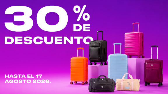 30% de descuento en maletas y maletines Gepack y American Tourister