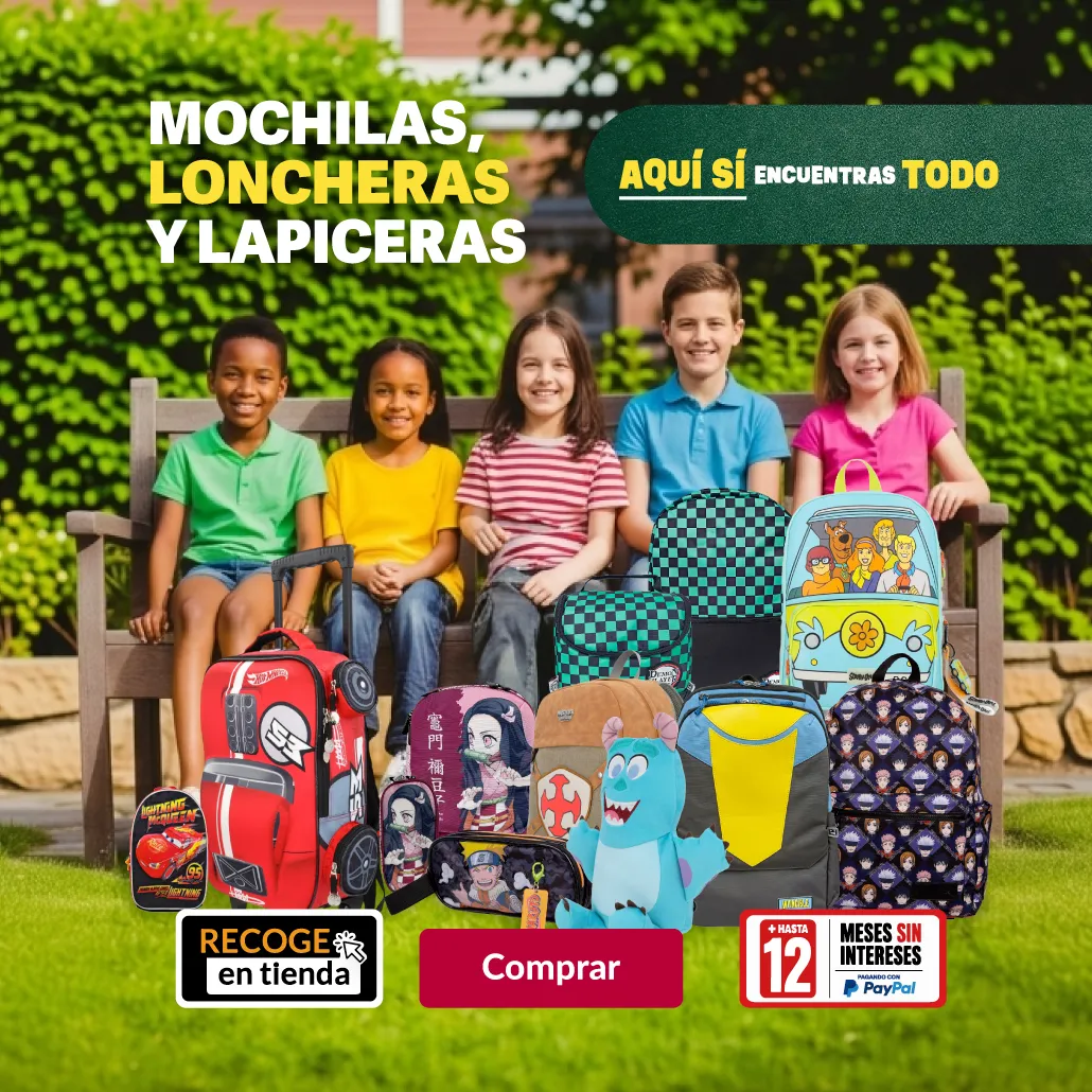 Mochilas, loncheras y lapiceras.
