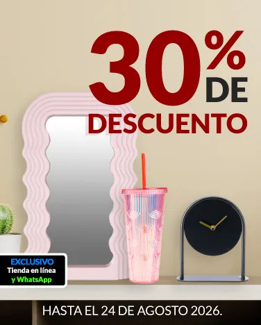 30% de descuento En todo el departamento de Hogar