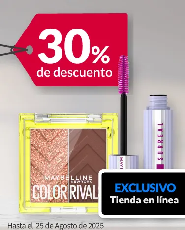 30% de descuento en cosméticos Maybelline