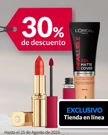 30% de descuento en cosméticos L'Oréal