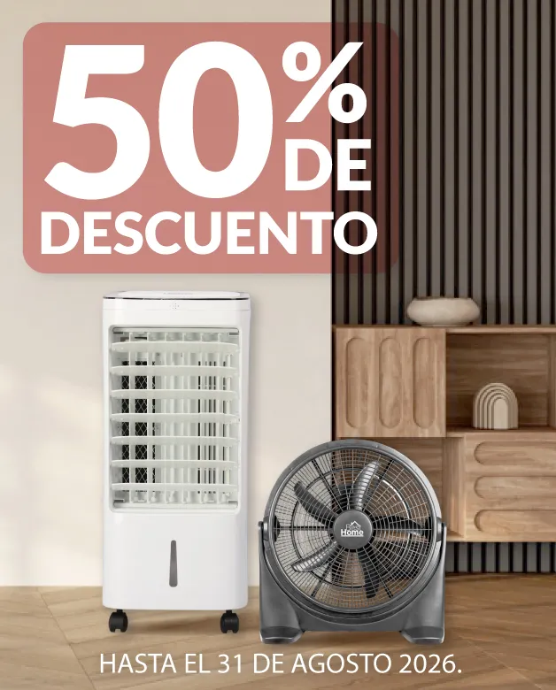 50% de descuento En todos los enfriadores y ventiladores marca Best Home