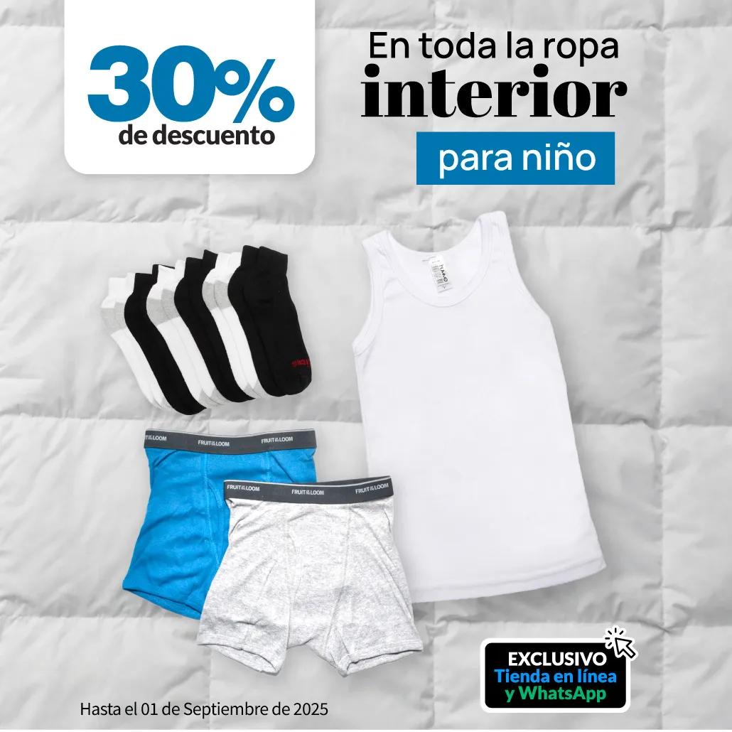 Ropa interior niño