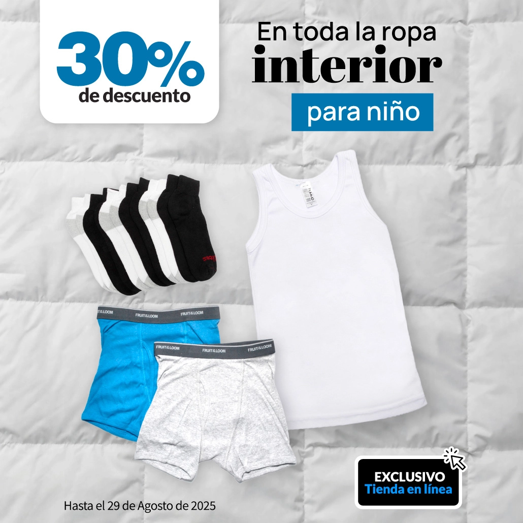 Ropa interior niño