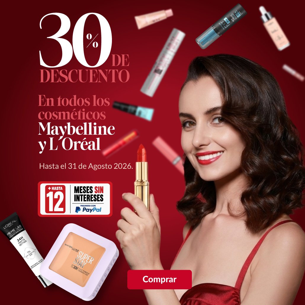 30% de descuento en todos los cosméticos Maybelline y Loreal 