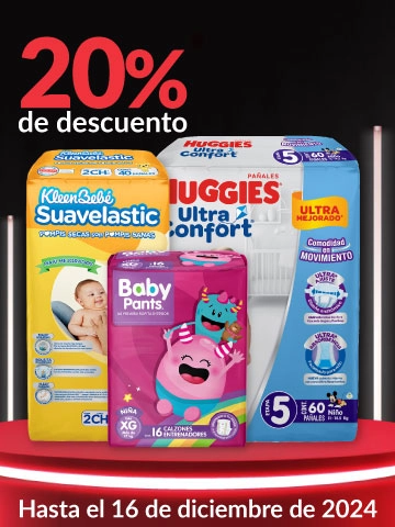 20% de descuento en pañales seleccionados