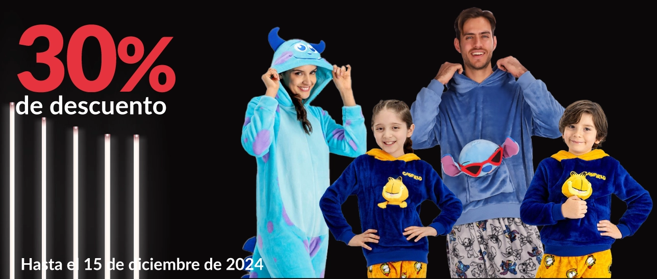 30% de descuento en ropa interior y pijamas para toda la familia