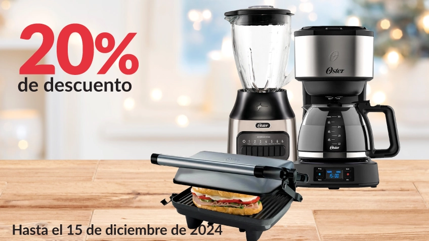 20% de descuento en todos los electrodomésticos de cocina y plancha Oster