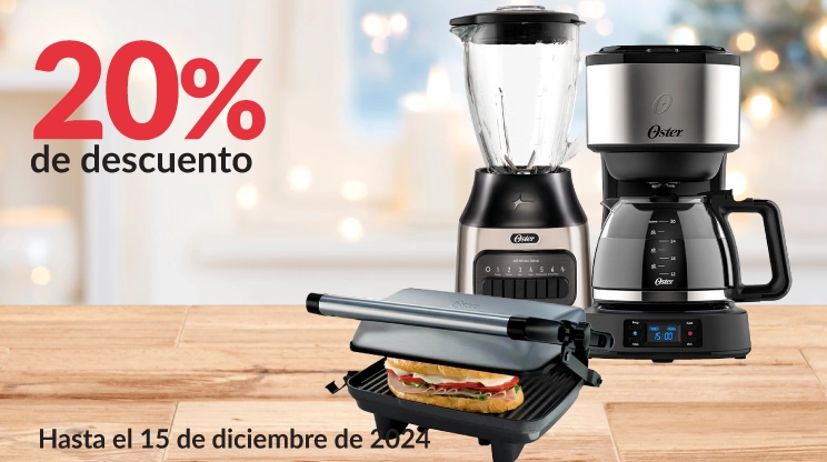 20% de descuento en todos los electrodomésticos de cocina y plancha Oster