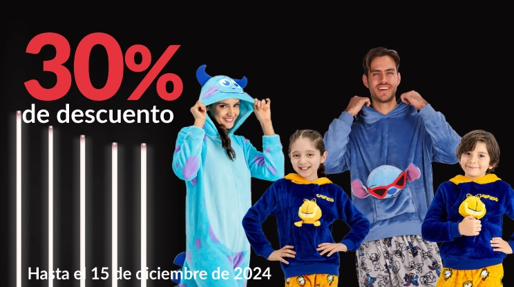 30% de descuento en ropa interior y pijamas para toda la familia