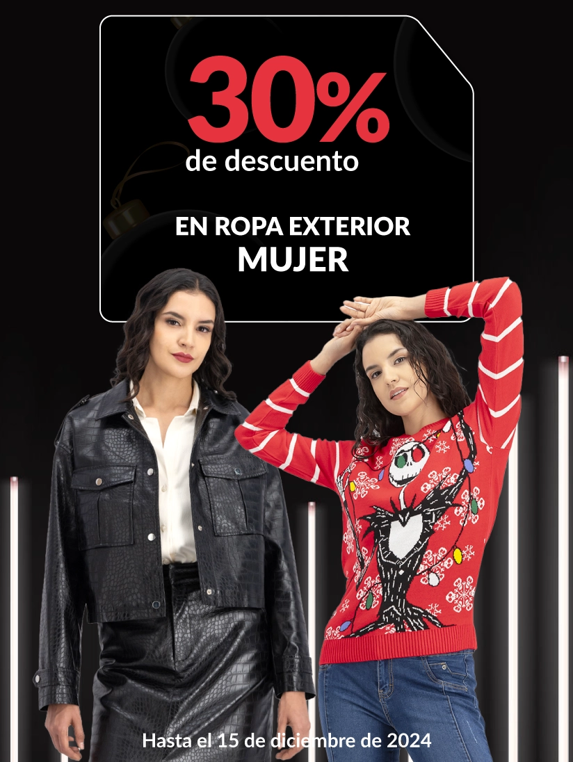 30% de descuento en ropa exterior mujer