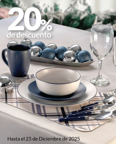 20% de descuento en todas las vajillas