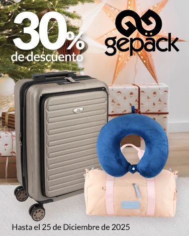 30% de descuento en collarines, maletas y maletines de la marca Gepack
