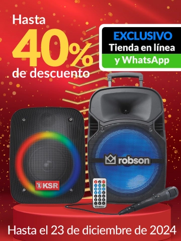 Hasta 40% de descuento en todos los productos KSR, Donker, Robson, Green Leaf y Mitzu