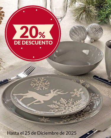20% de descuento en todas las vajillas