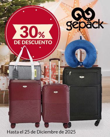 30% de descuento en collarines, maletas y maletines de la marca Gepack