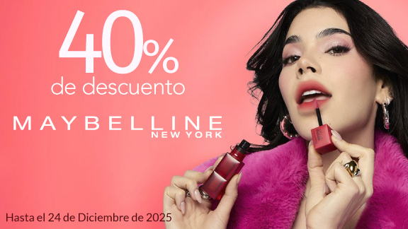 40% de descuento en maquillaje Maybelline