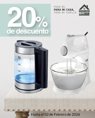 20% de descuento en todos los Electrodomésticos