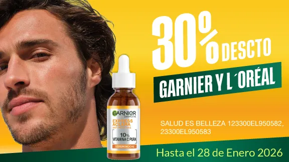 30% de descuento en tratamientos faciales L'Oréal y Garnier