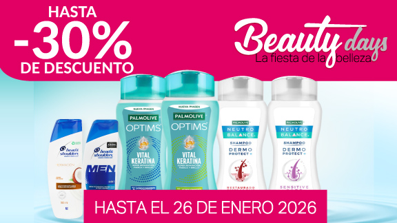 30% de descuento en shampoos y acondicionadores Palmolive Optims, Neutro Balance y Head & Shoulders