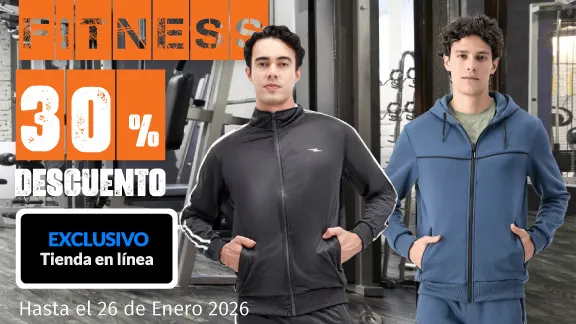 30% de descuento en chamarras, sudaderas y pants deportivos de hombre