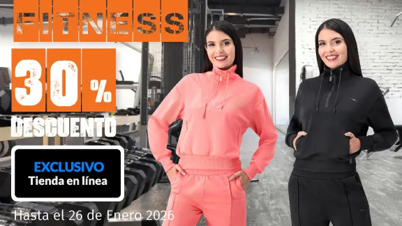30% de descuento en chamarras, sudaderas y pants deportivos de mujer