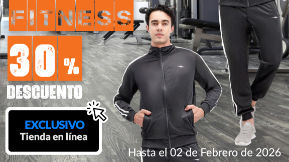 30% de descuento en chamarras, sudaderas, shorts y pants deportivos de caballero