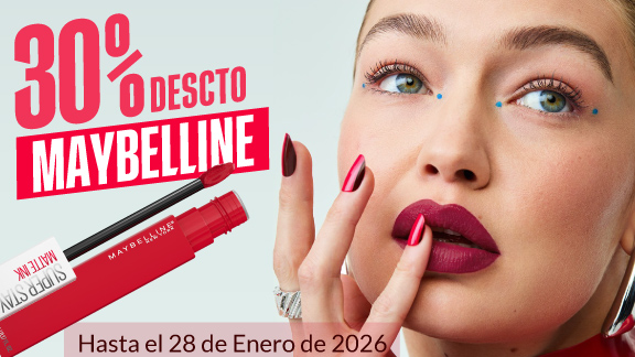 30% de descuento en cosméticos Maybelline