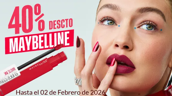 30% de descuento en cosméticos Maybelline