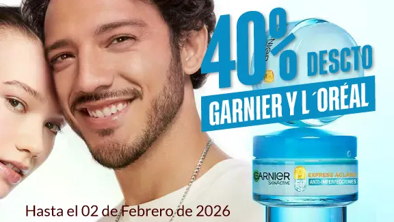 30% de descuento en tratamientos faciales L'Oréal y Garnier