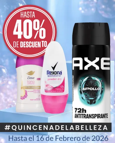 Hasta 40% en selección de desodorantes