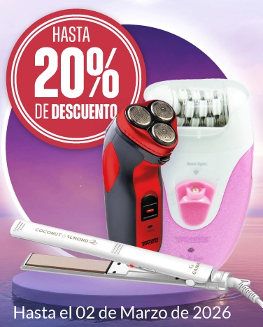 Hasta 20% de descuento en electricos y accesorios seleccionados de cuidado personal