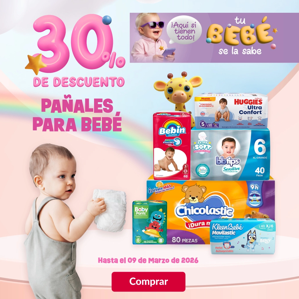 30% de descuento en pañales.